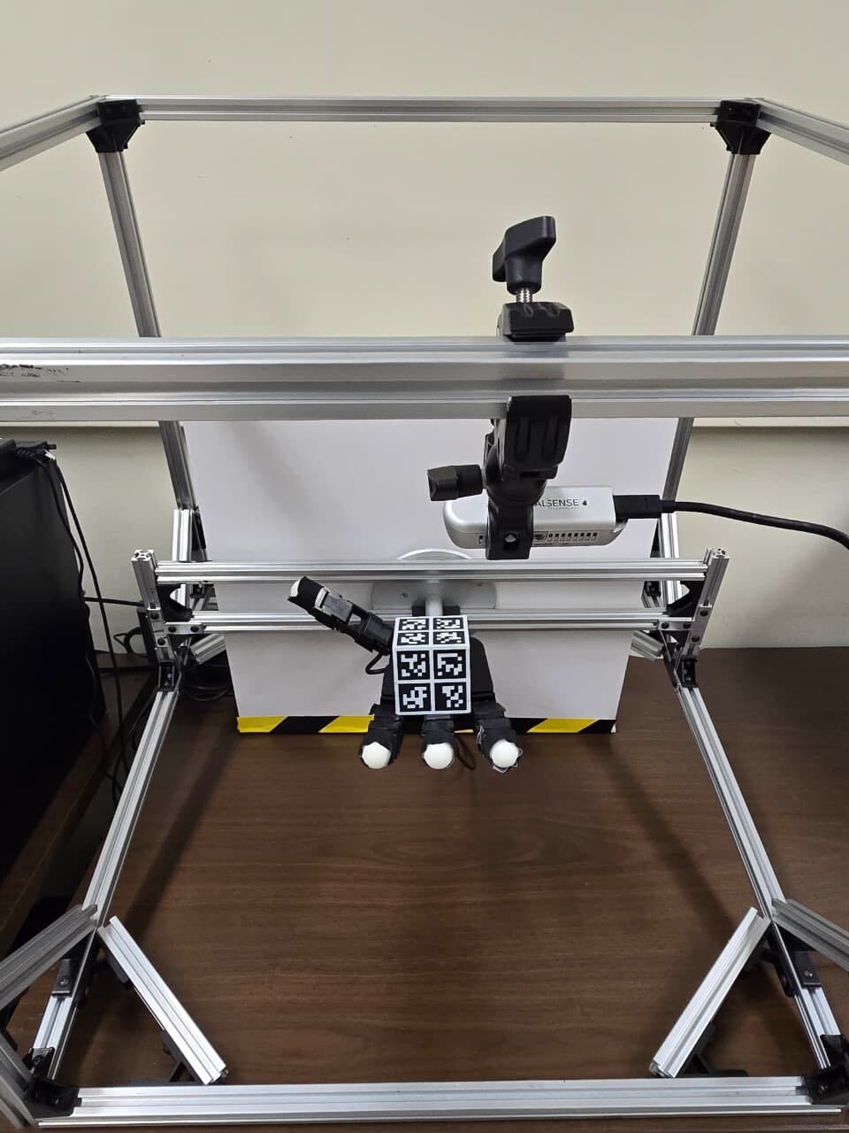 Allegro Hand in-hand manipulation benchmark workspace at the IRIS Lab at ASU